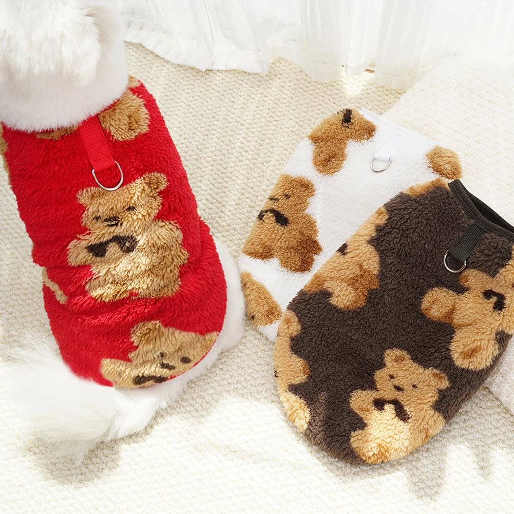 Soft Flannel Dog Pajamas – Warm Winter Vest for Small, Medium & Large Dogs (2.5–35kg)