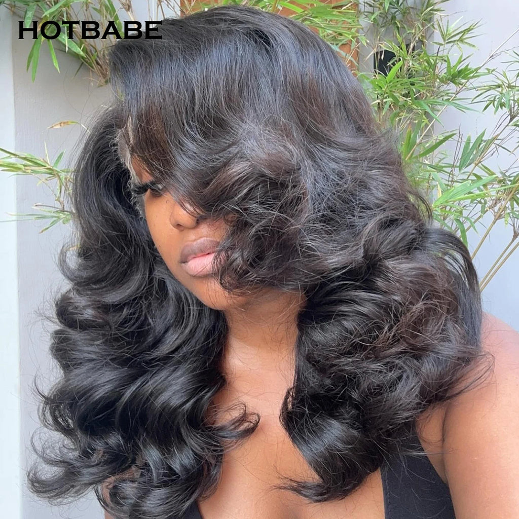 Glueless Wigs Human Hair Bouncy Curly 400 Density 13x6 HD Lace Frontal Wig Culry Human Hair Wig Wear And Go 4x4 HD Lace Wig
