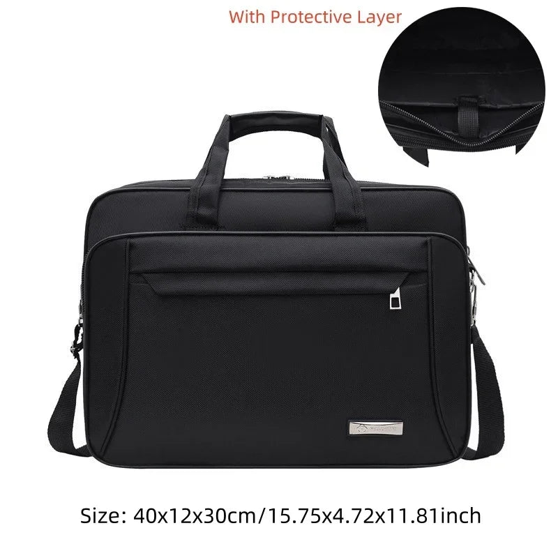 Oxford Cloth Laptop Bags Men Large Capacity Briefcase Business Travel Shoulder Pouch