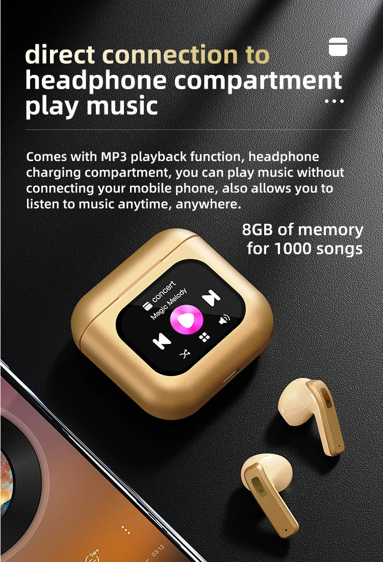 Summit Original Touchscreen ENC Wireless Headset – 2025 Latest Noise-Cancelling Bluetooth Earphones