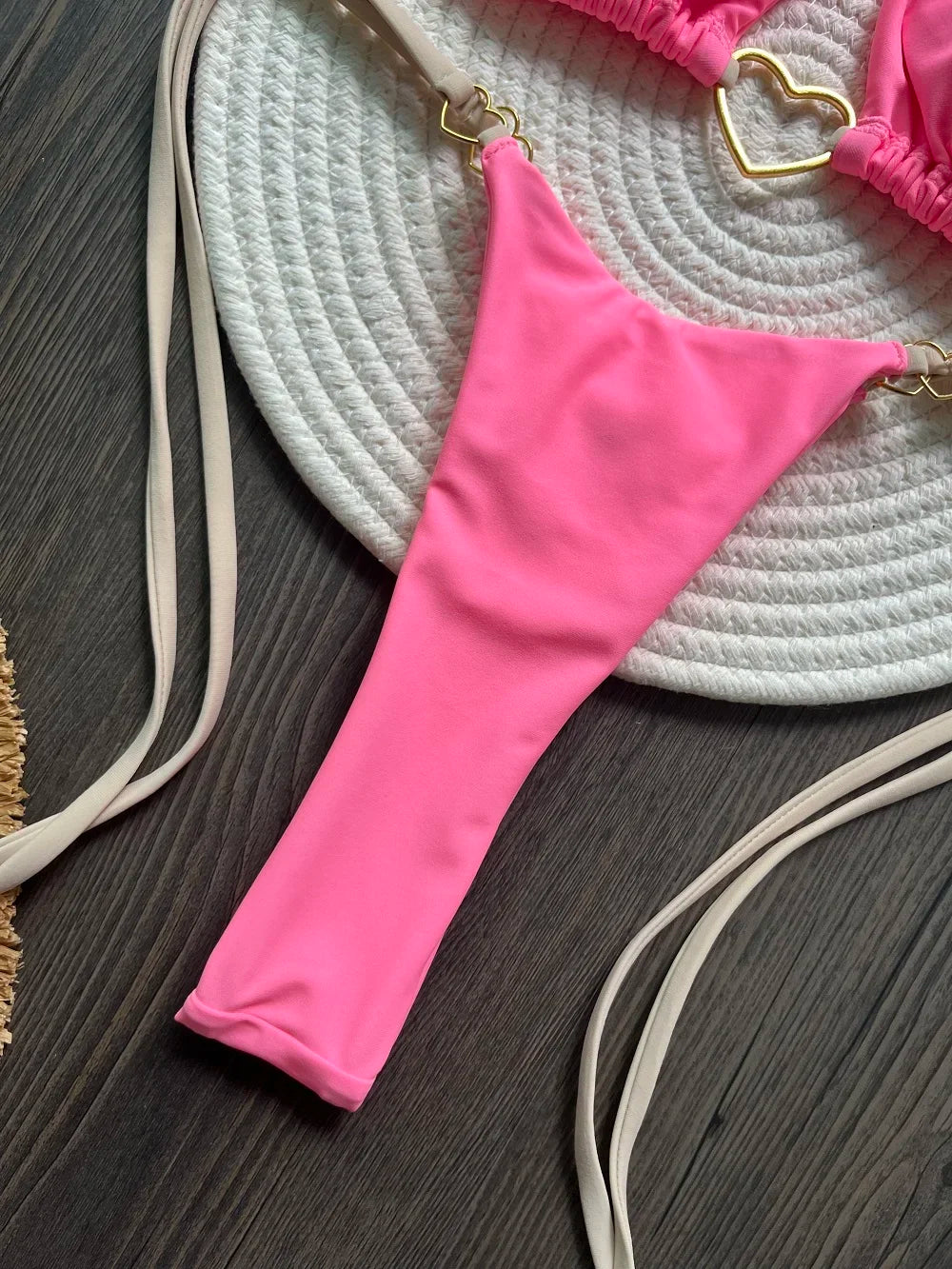 Sexy Halter Solid color Bikini Set Women's Swimsuit Two-piece Triangle Thong Swimwear Bathing Suit Brazilian Biquinis