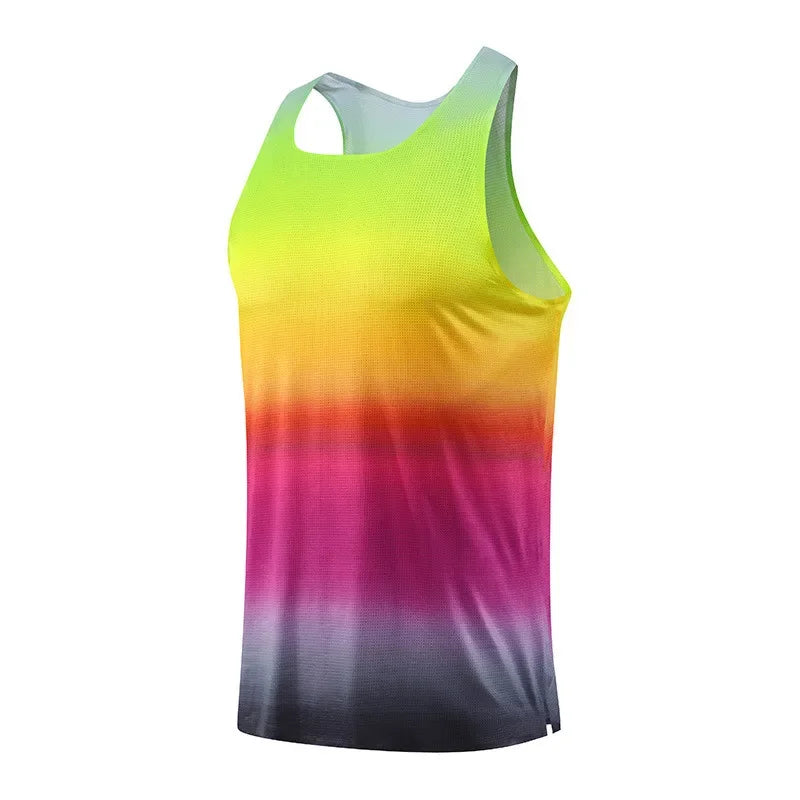Men's Marathon Running Tank Top – Sleeveless Gym Fitness Singlet Vest
