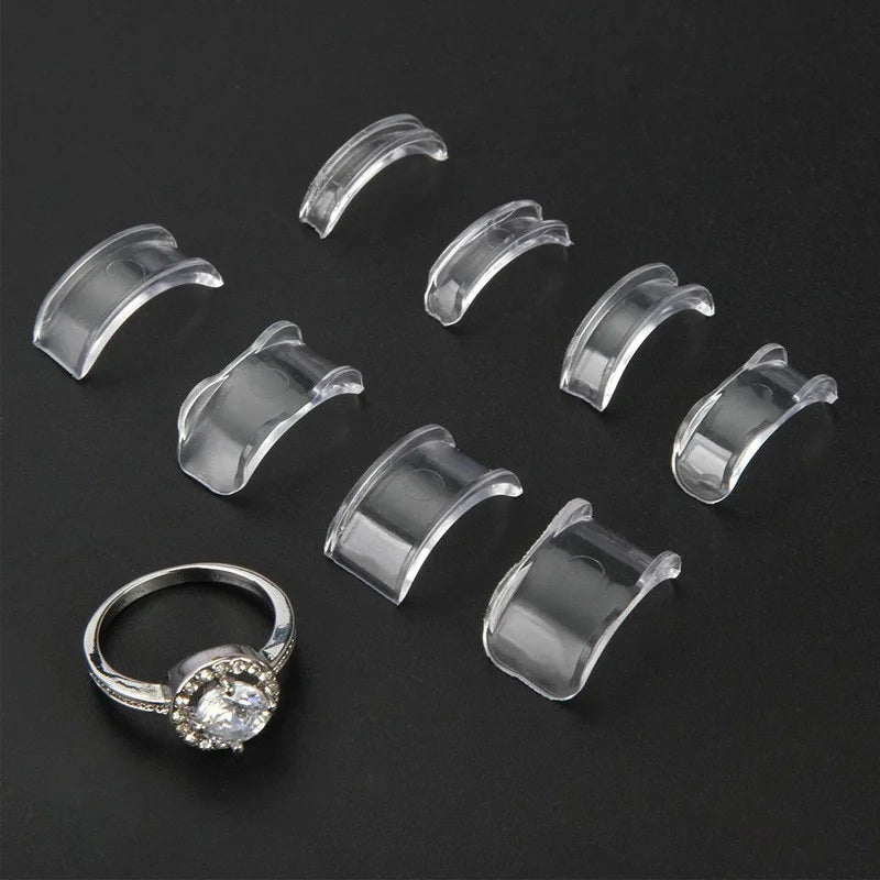 Ring Size Adjuster Soft Silicone 8-Piece Set Comfortable Non-Slip Jewelry Tool for Engagement Wedding Jewelry Making