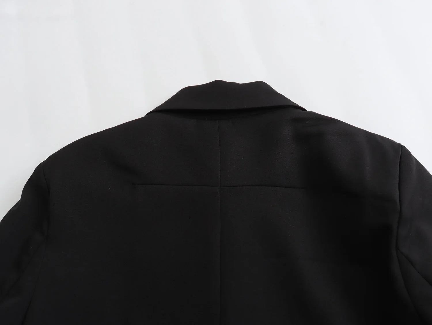 Women's Solid Office Jacket – Long Sleeve Button Coat with Pockets
