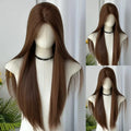 Brown Wig Long Shtriaght Hair Wig 24inch Light Brown Synthetic Wigs for Women Daily Use Heat Resistant Fibers Headband Wig 가발