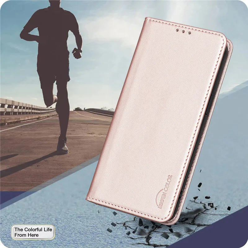 Luxury Leather Flip Phone Case for Xiaomi – Premium Wallet Cover with Card Slots