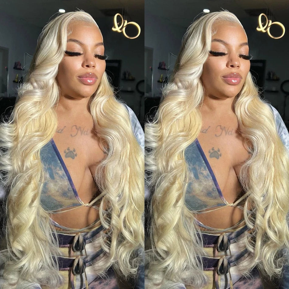 13x4 HD 613 Body Wave Honey Blonde Lace Frontal Human Hair Wigs Brazilian 613 Colored 13x6 Lace Front Wig For Women Pre Plucked