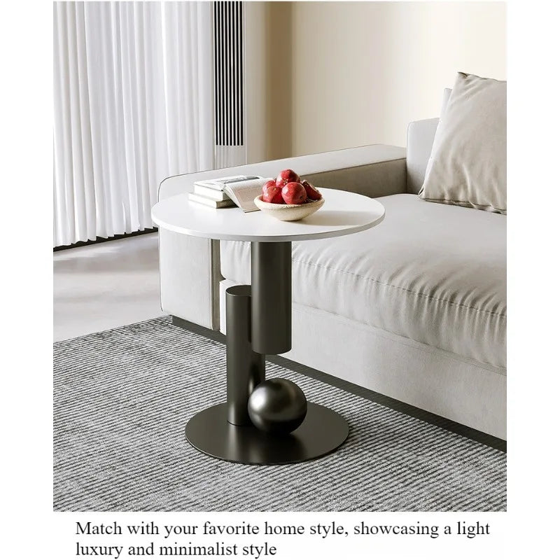 Living Room Sofa, Coffee Table & Side Cabinet Set – Light Luxury Balcony Bedside Furniture