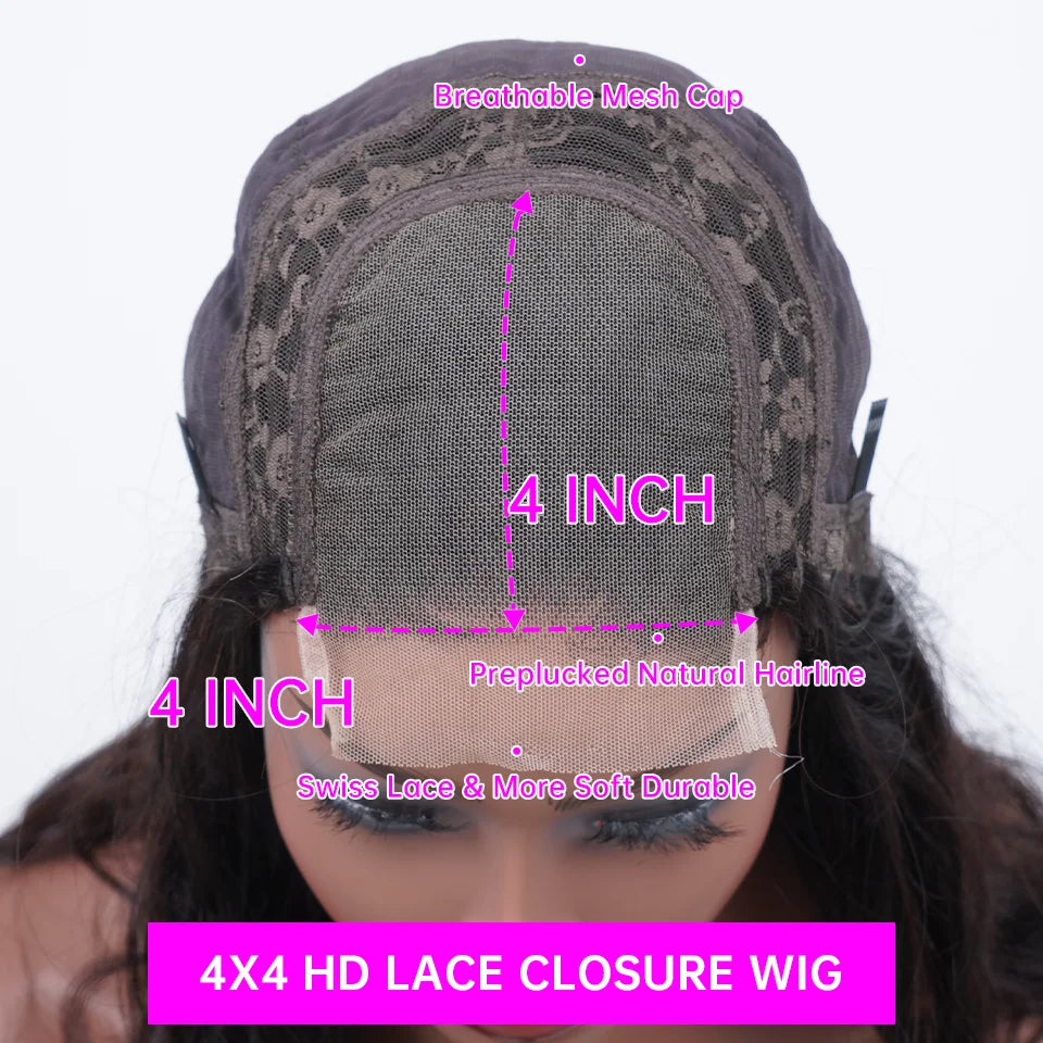 Colored Chocolate Brown Curly 13x4 Lace Front Human Hair Wig 13x6 Brazilian Deep Wave Transparent Lace Frontal Wig