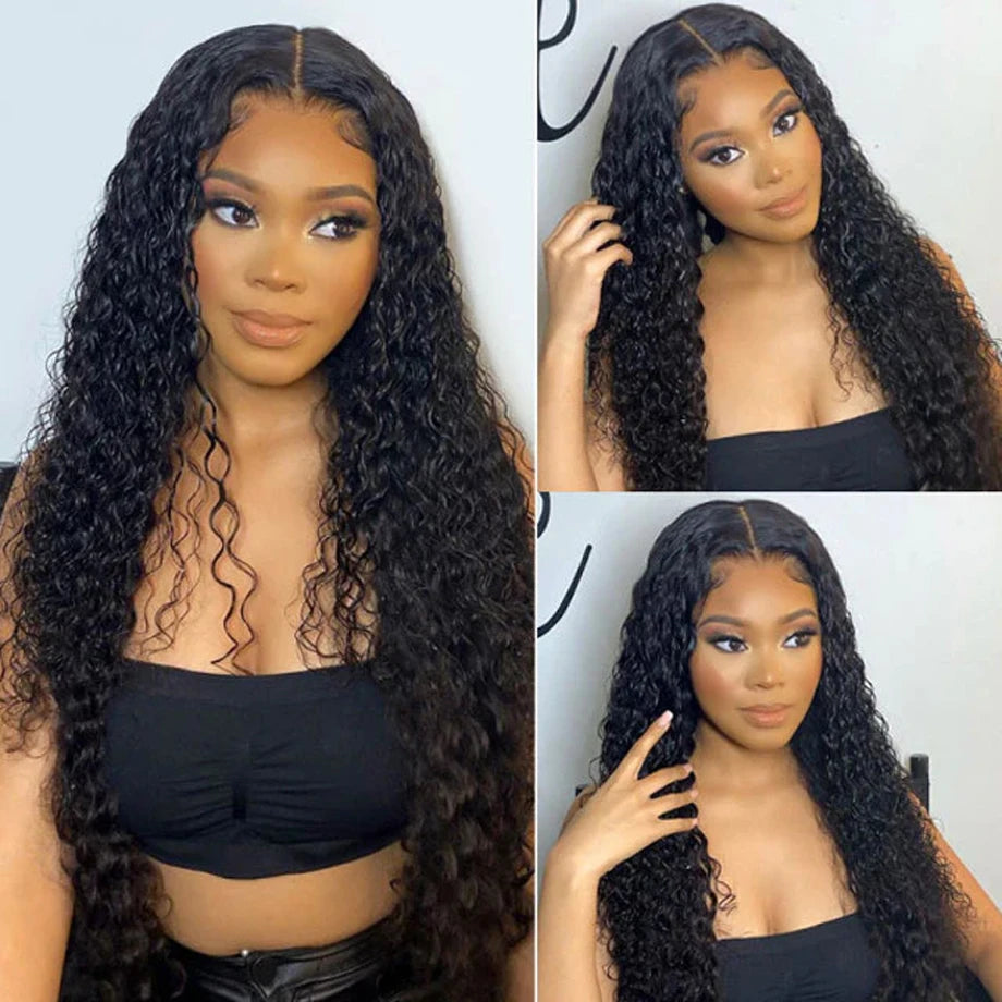 Kinky Curly 13x4 Lace Front Human Hair Wigs For Women 30 inch Indian Deep Curly Lace Frontal Wig Wet And Wavy Lace Closure Wigs