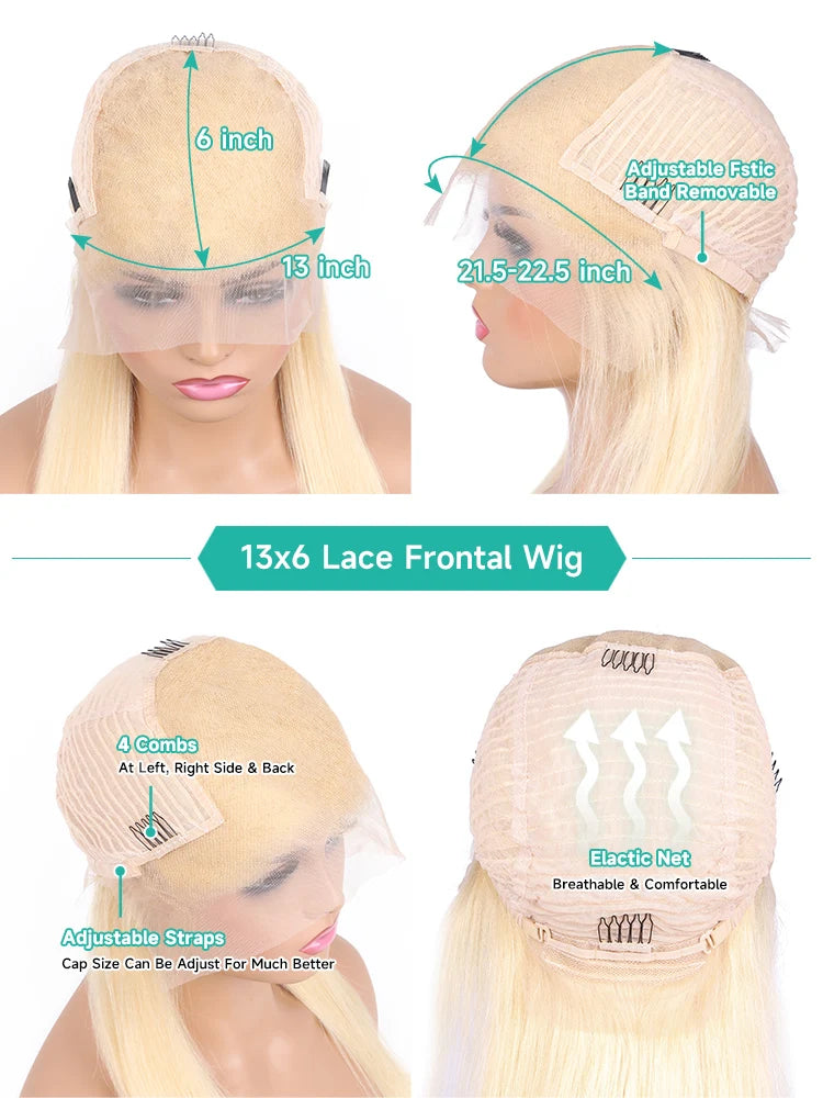 Pink Human Hair Wig – 30 & 38 Inch 613 HD Lace Frontal 13x6 Colored Wig