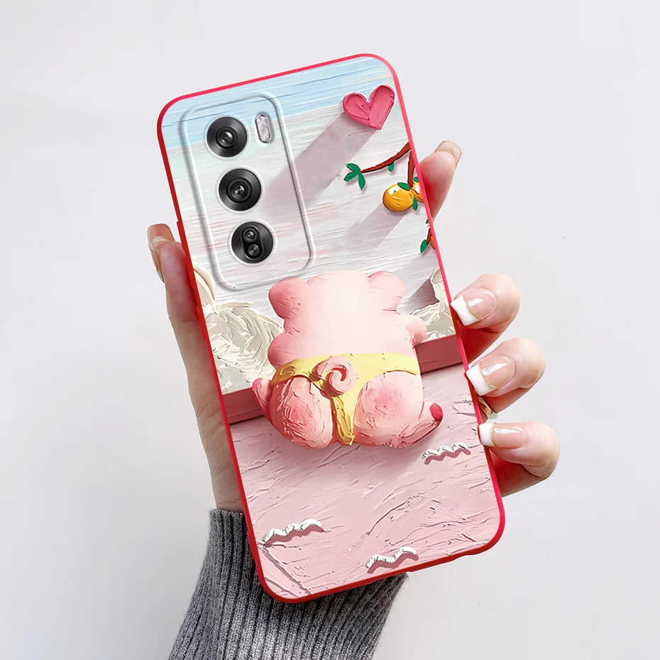 OPPO Reno 12 Pro 5G Phone Case – Cute Rabbit & Panda Soft Silicone Cover (CPH2629)