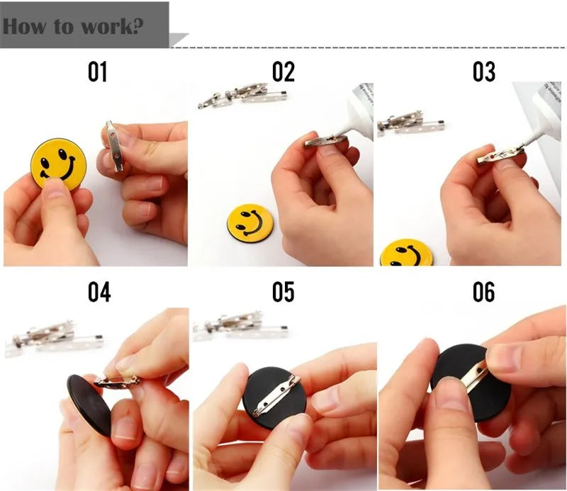 20pcs 20 25 32 38mm Brooch Clip Base Pins Blank Safe Lock Brooch Pin Base Badge Holder For DIY Jewelry Making Findings Supplies
