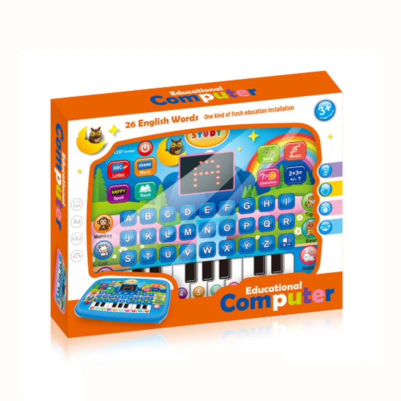 Kids Educational LED Tablet Toy – Literacy, Math & Music Learning for Ages 3+ (Birthday & Christmas Gift)