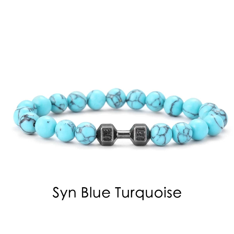 Natural Volcanic Stone Bracelet – Matte Black Lava Bead Fitness Bracelet for Men & Women