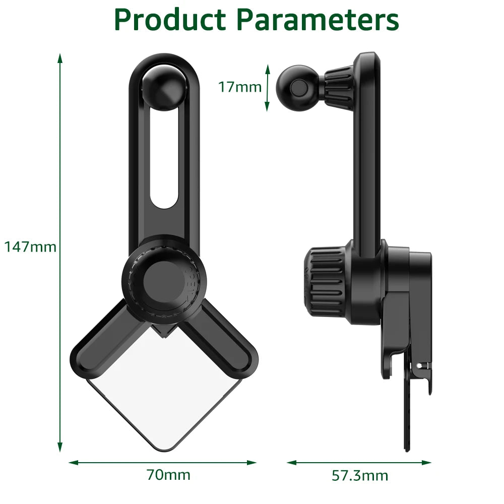 Car Display Screen Mobile Phone Stand Base with Extension Rod Universal 17mm Ball Head Car Phone Holder Fixed Base for Tesla 3/Y