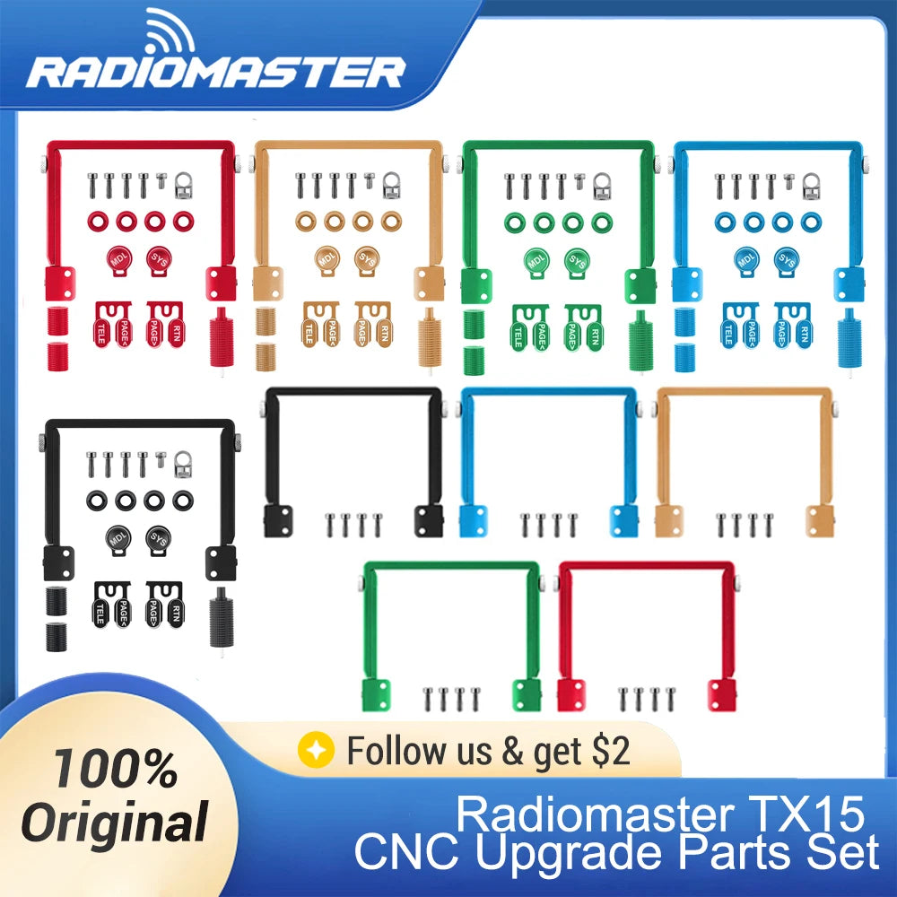 RadioMaster TX15 CNC Folding Stand – Adjustable Length Aluminum RC Transmitter Stand