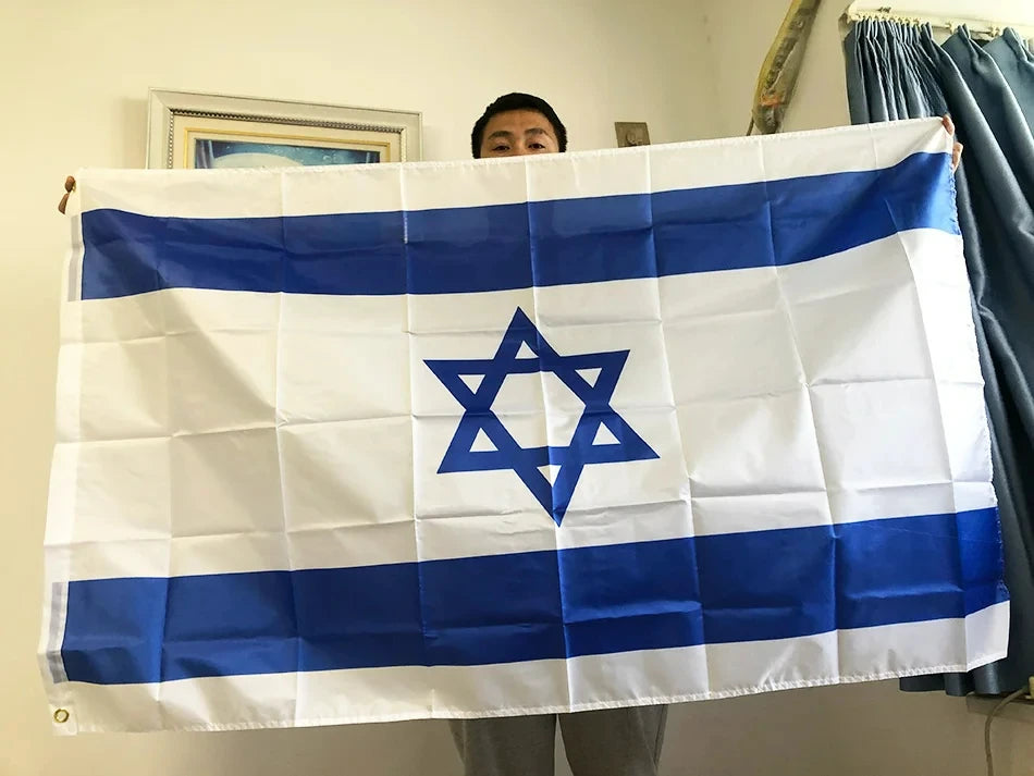 Israel National Flag – 90x150cm Polyester Israeli Banner for Indoor & Outdoor Decoration