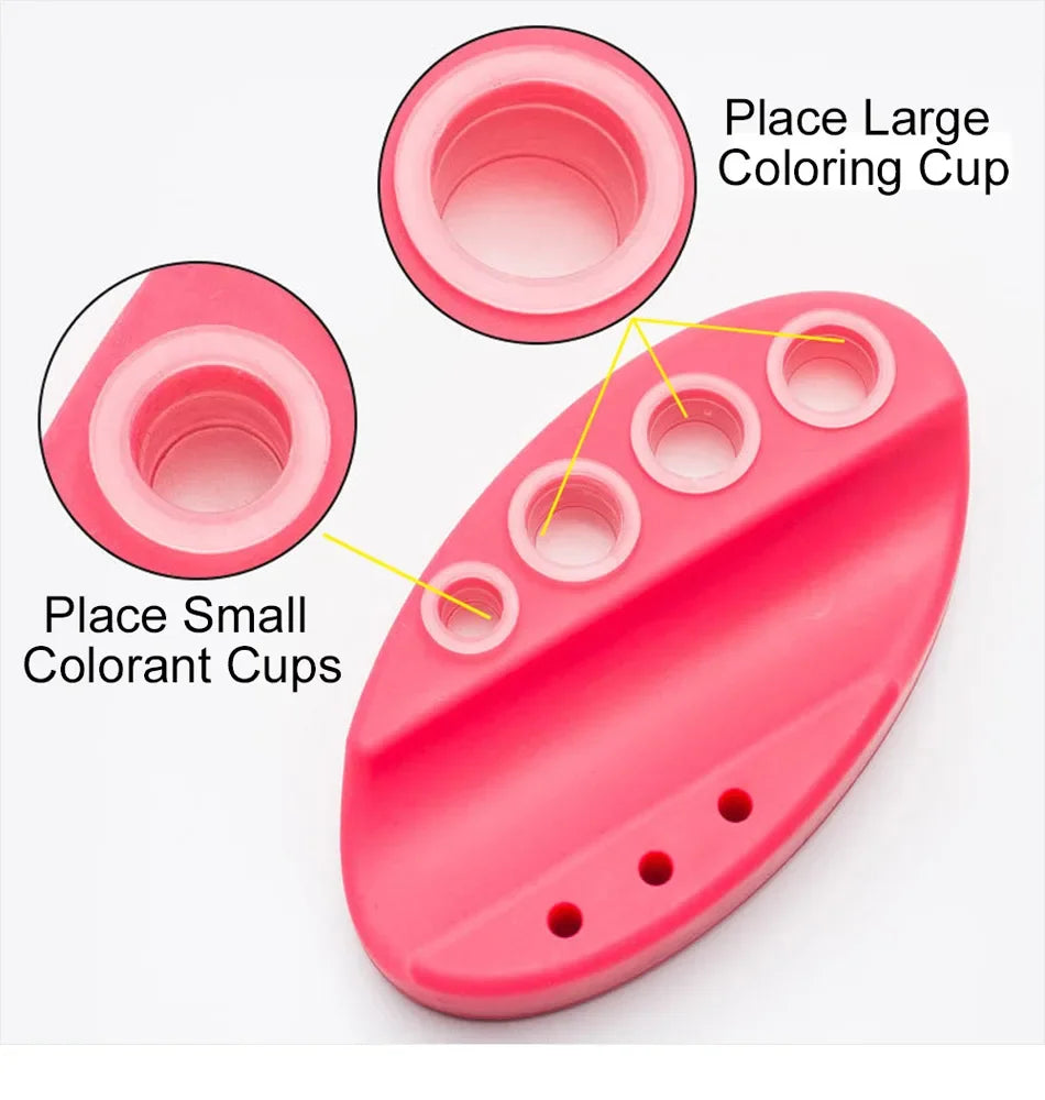 Oval Silicone Porta Cosmeticos Holder Stand For Microblading Pigment Ink Cup Machine Permanent Makeup Tattoo Accessories Supplie