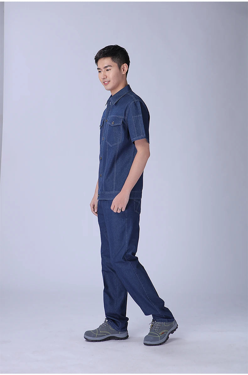 Working Clothes For Men Men's Overalls Work Wear Clothing Overalls Workwear Workshop Uniforms Mechanic Man Print Logo