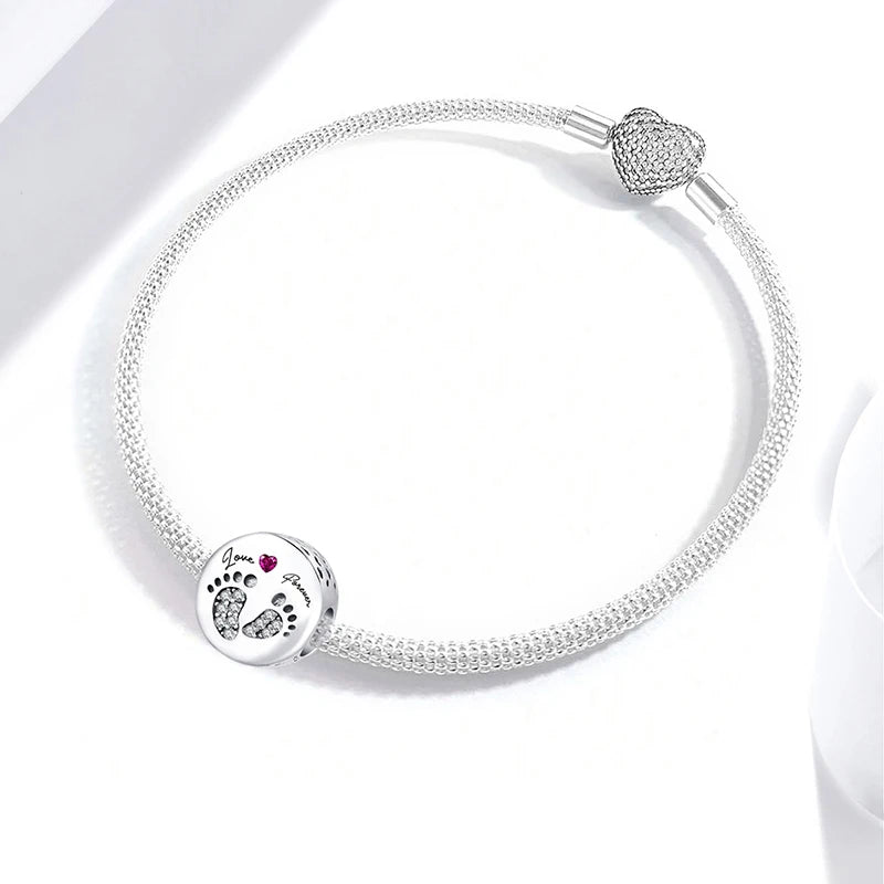 925 Sterling Silver Circle Pattern Moon Personalized Charms Beads Fit DIY Making Bracelet Necklace Gift High Quality Fine Beads