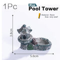 Lighthouse Figurine Miniature | Resin Pool Tower Micro Landscape Ornament | Fairy Garden & Home Decor Accessory