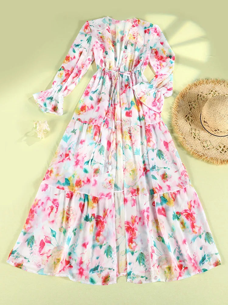Women's Cover-ups Summer Swimwear Solid Tunic Shirt Beach Dress Female Swimsuit Beach Cover Up Beach Clothes