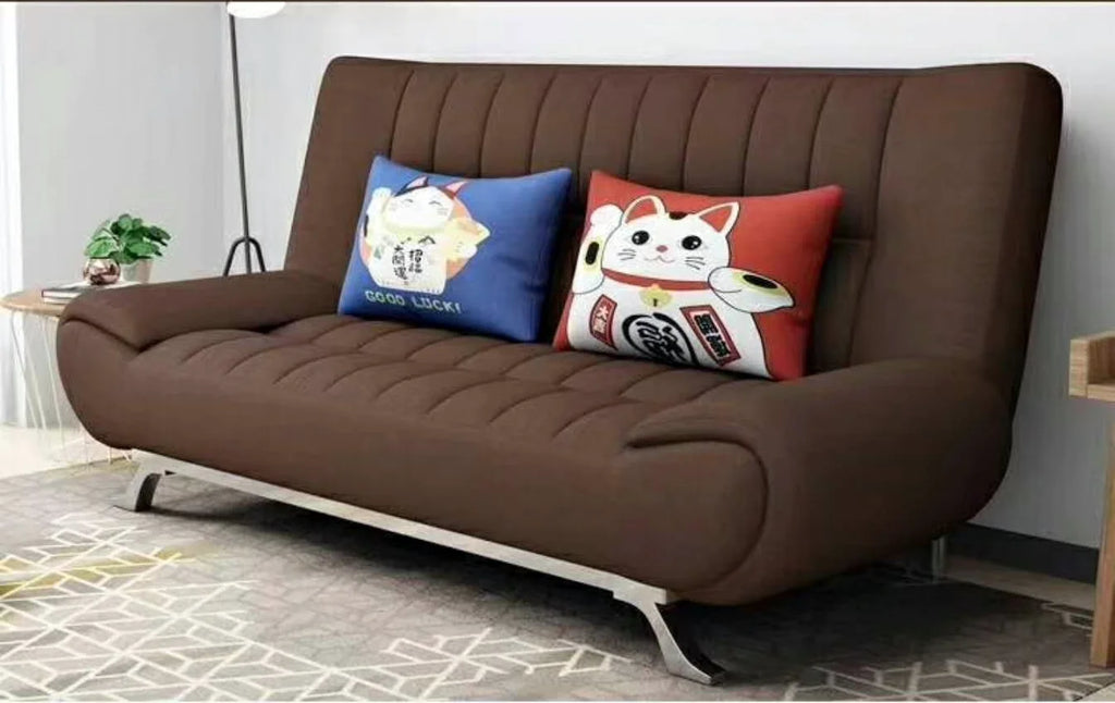 PU Leather Foldable Sofa Bed – Modern Office & Living Room Convertible Sofa