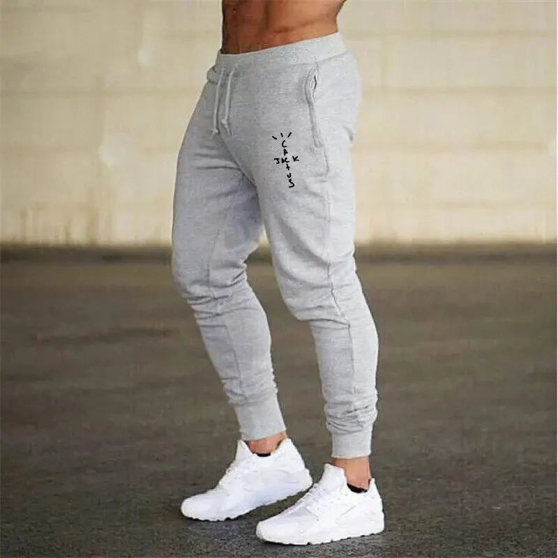 Letter Print Jogger Sweatpants – Men's Slim Fit Gym & Running Trousers (S–3XL)
