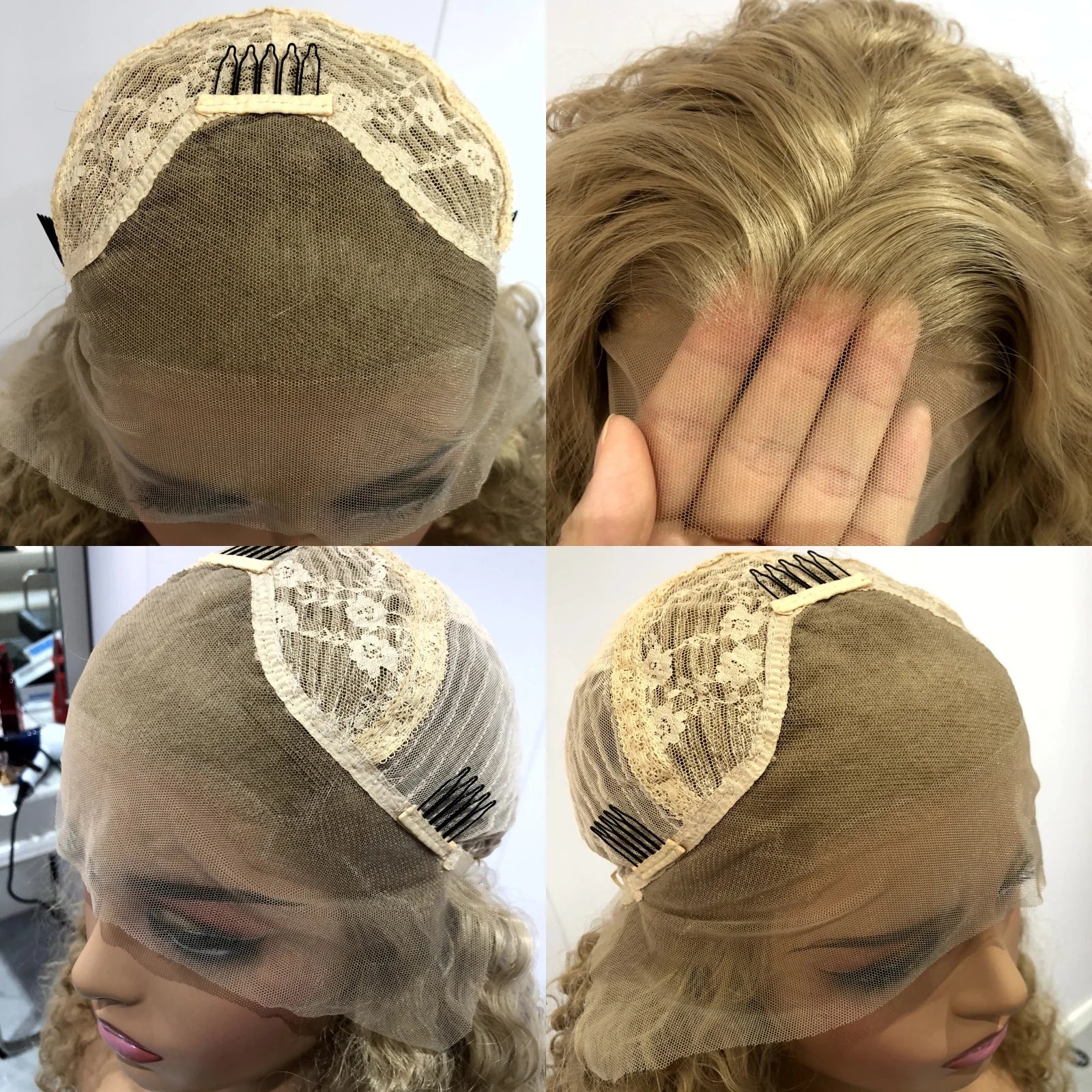 Ash Blonde Wig Loose Body Wave Synthetic Lace Front Wigs Long Curly Natural Wavy Honey Colored Hair 13X4 Frontal Wigs for Women