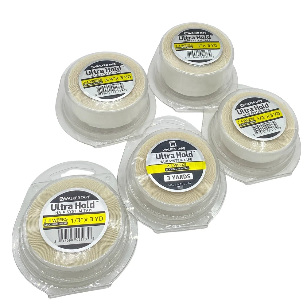 All with case 0.8/1.0/1.27cm white ultra hold tape for wig toupee tape double side tape for tape hair extension