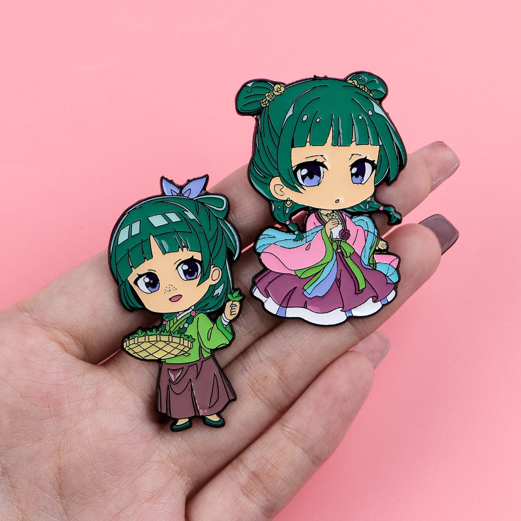 Cute Girls Enamel Pin Anime Characters Brooches on Clothes Badge Bag Clothes Kawaii Cat Lapel Woman Men Jewelry Fans Adults Gift