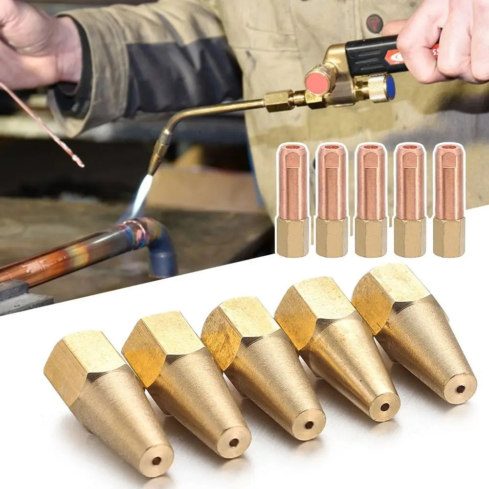 Gas Brazing Torch Nozzle H01-2 – 5-Pack Professional Welding Torch Tips