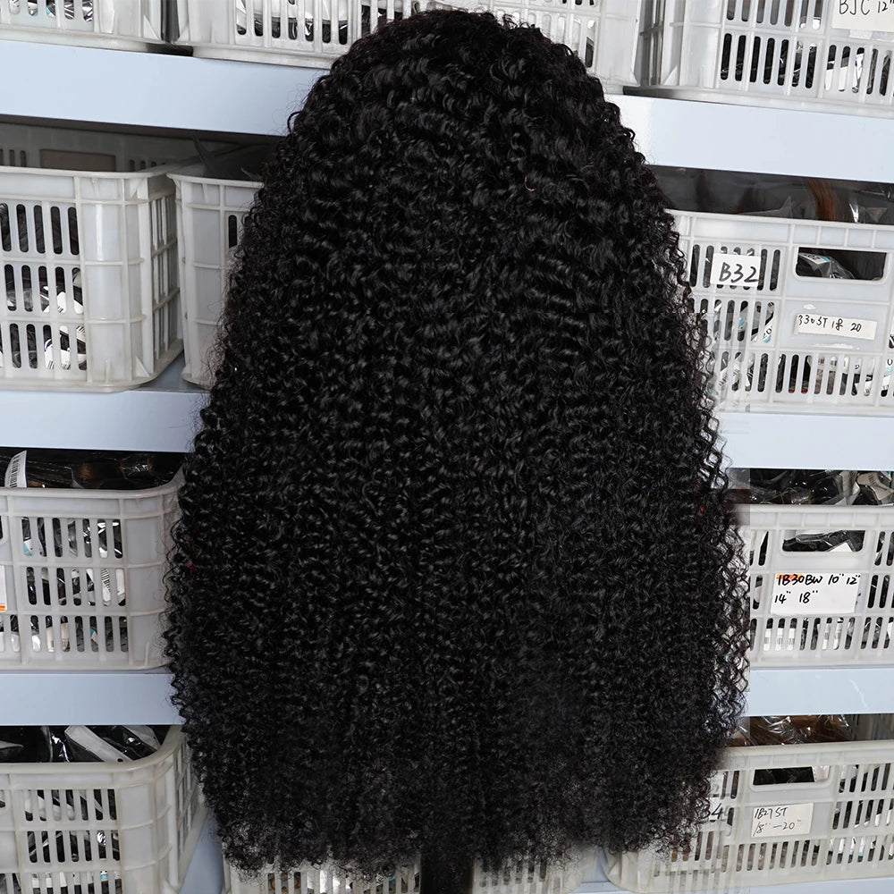 300% Kinky Curly Human Hair Wigs 13*4 Lace Frontal Wig Remy Brazilian Human Hair Extension 4*4 Lace Closure Wigs 13*6 Thick Ends