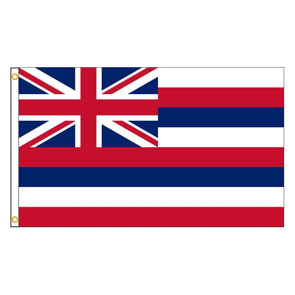 Hawaii State Flag Banner – Polyester Printed Hawaiian Emblem Flag for Indoor & Outdoor Decor