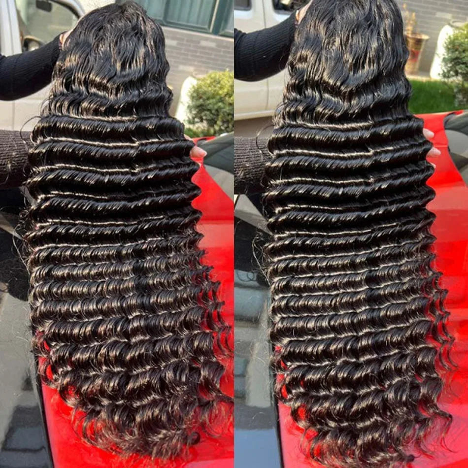 Beliself 300 Density Loose Deep Wave 13x6 HD Lace Frontal Wig Pre Plucked 13X6 HD Lace Wig Human Hair 5x5 HD Lace Closure Wig