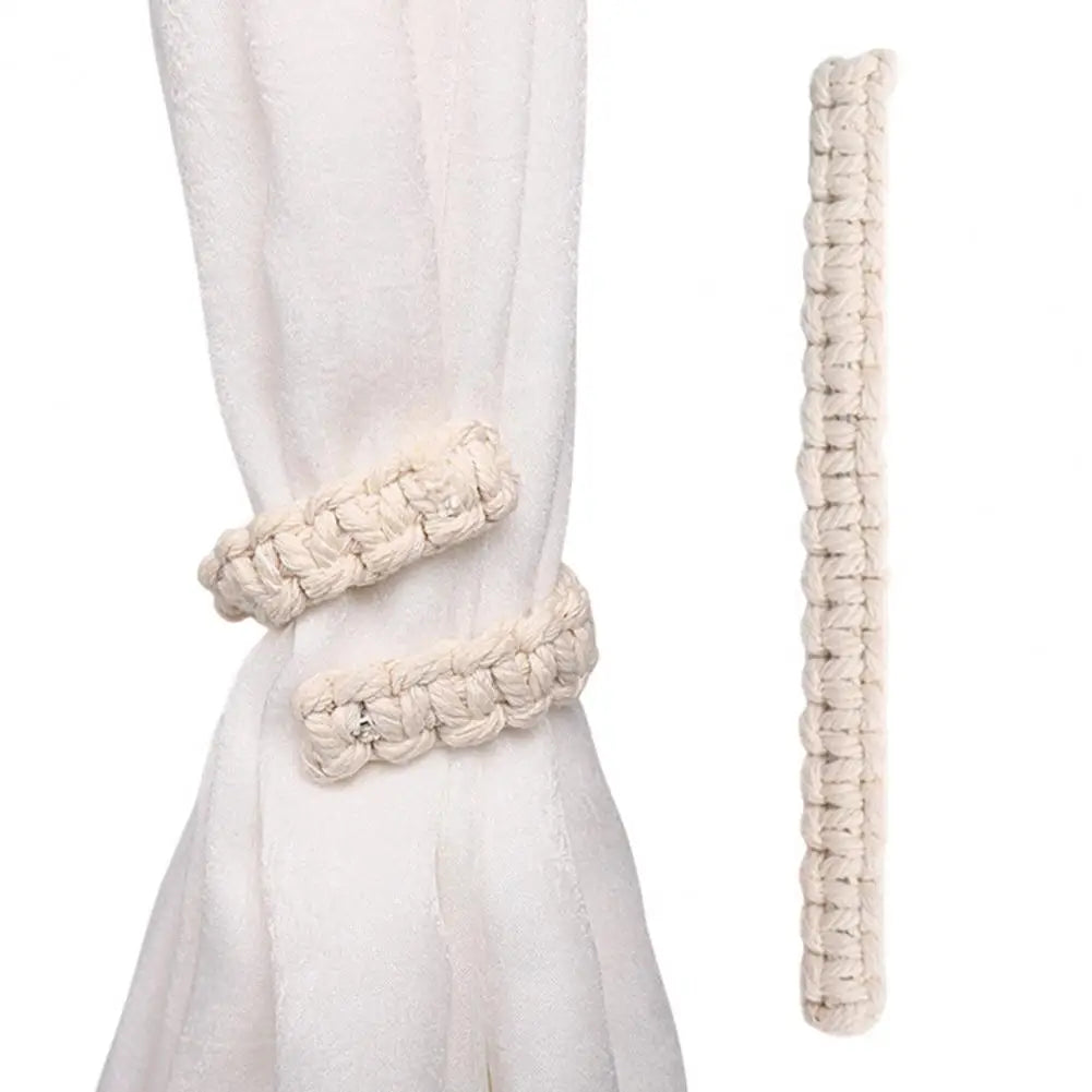 Hemp Rope Curtain Ties | Braided Jute Curtain Tiebacks | Rustic Classic Style Home Decor for Drapes & Curtains