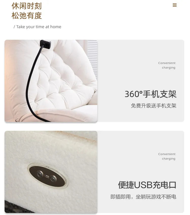 Italian Design Cushion Sofa – Comfortable Multifunctional Small Apartment Sleeper Sofa