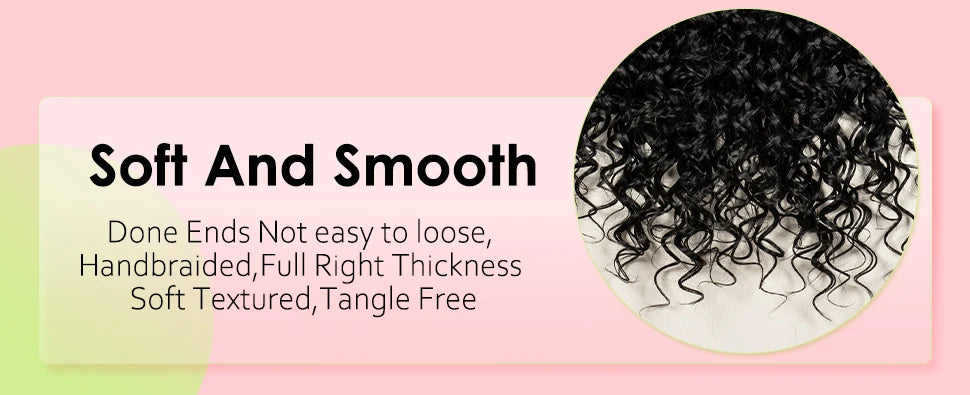 Pre-Styled Deep Wave Braided Wig | Swiss Lace | Baby Hair | Half Cornrow | Women's Braid Wig