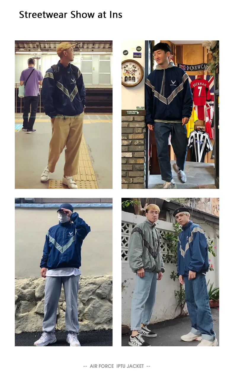 US Air Force PT Running Jacket – Waterproof Windbreaker Training Uniform