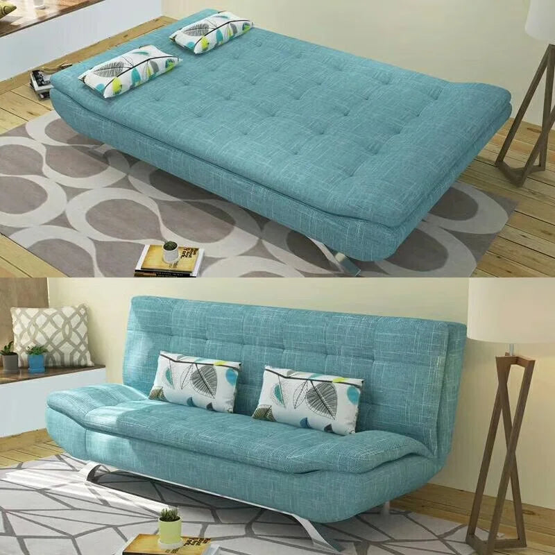 PU Leather Foldable Sofa Bed – Modern Office & Living Room Convertible Sofa