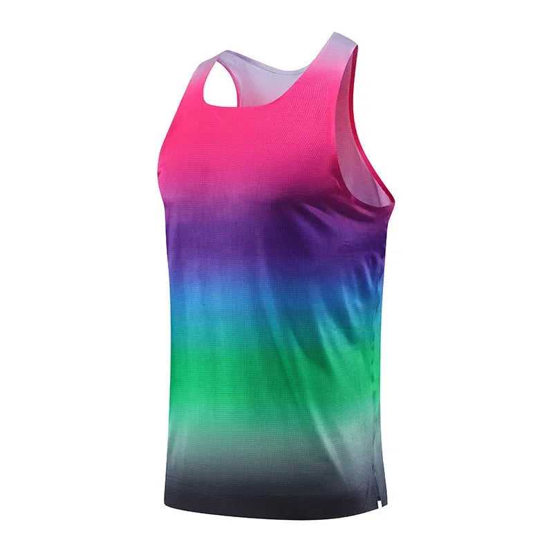Men's Marathon Running Tank Top – Sleeveless Gym Fitness Singlet Vest