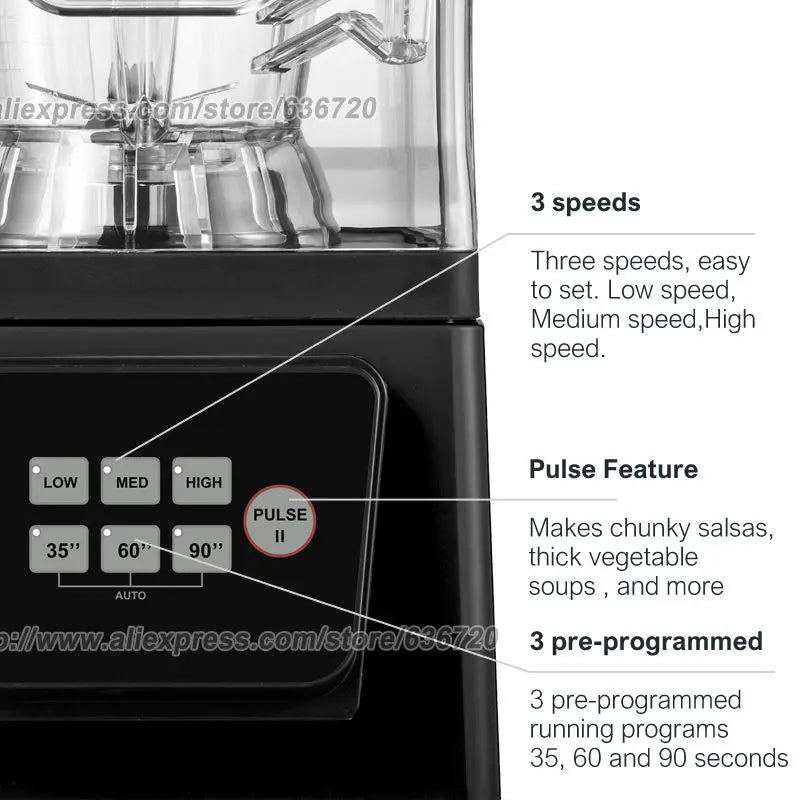 G7500C Commercial Blender – 2800W High-Power Professional Kitchen Blender