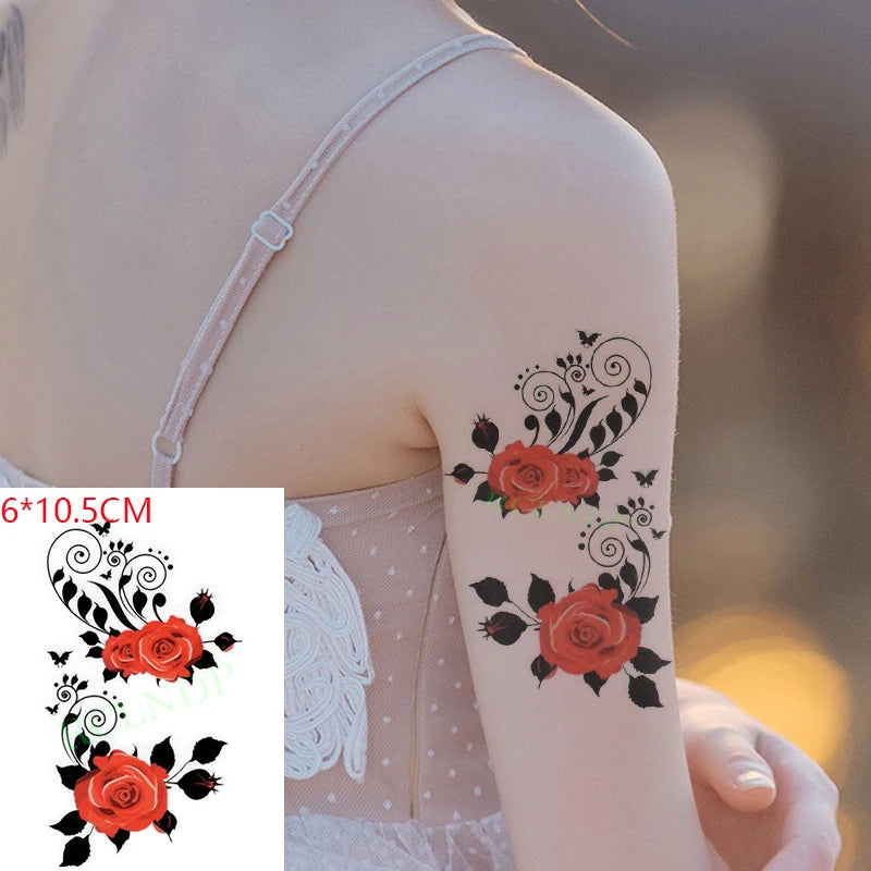 Anime Fire Flame Temporary Tattoo – Waterproof Flash Tattoo for Kids, Men & Women