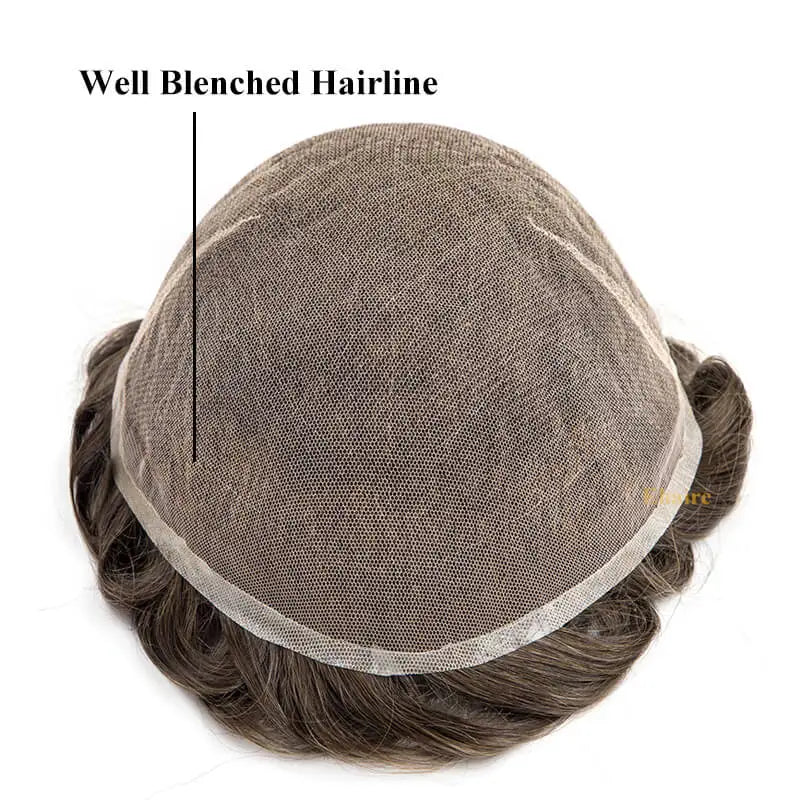 90% Ultra Men Capillary Prosthesis Full Lace Base Wig Man soft and Comfortable Men's Wigs Breathable Men's Capillary Prosthesis
