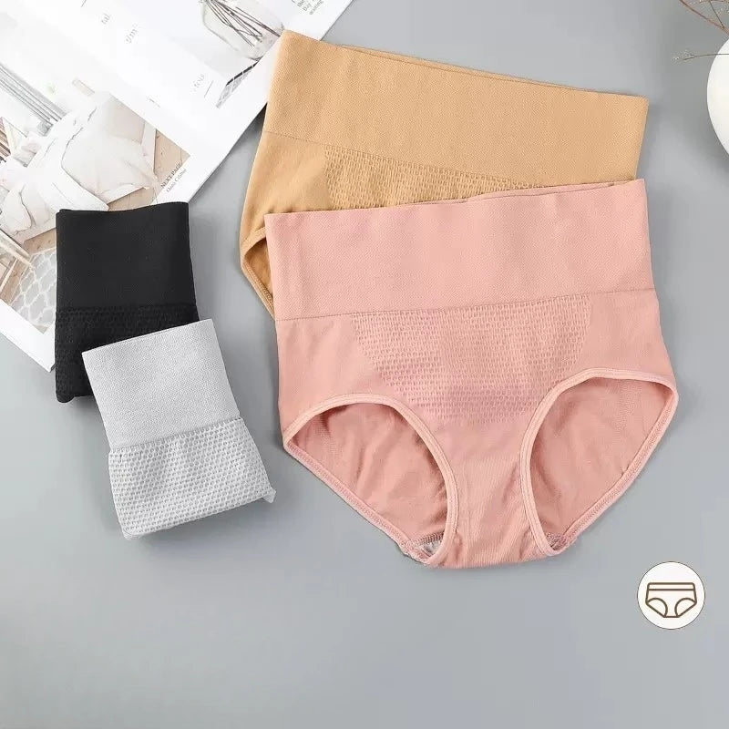 Women's Seamless High-Waist Underwear – 8-Pack Fashionable Briefs