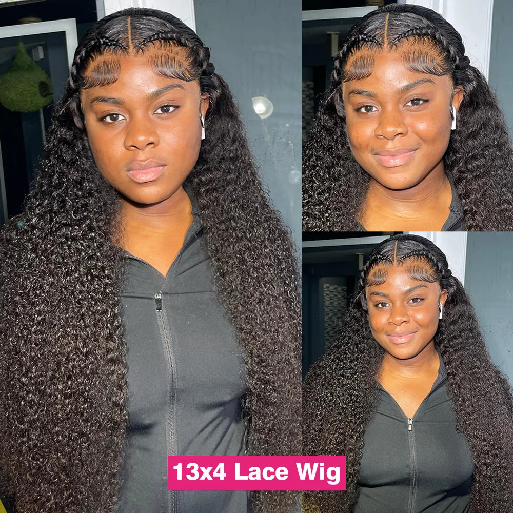 250% Wate Wave 13x6 HD Lace Frontal Wig Curly Human Hair Wigs Deep Wave Lace Front Wig Wear Go Glueless 4x4 HD Lace Closure Wig
