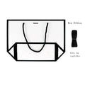 5pcs Ribbon Bow White Pardboard Paper Tote Gift Bags with Handles Shopping Party Wedding Party Birthday Retail Bags