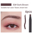 Waterproof Eyebrow Pencil with Soft Brush – Long-Lasting Permanent Makeup Tattoo Tool