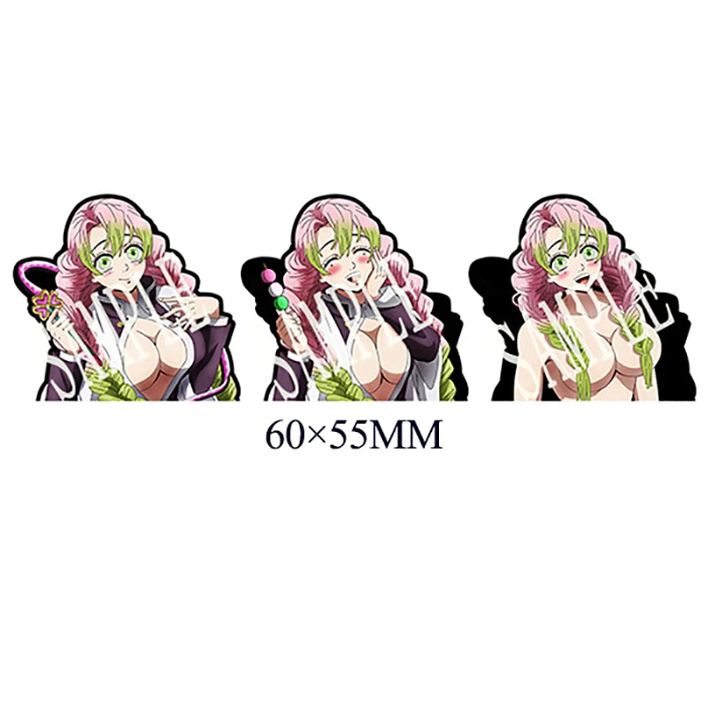 Demon Slayer Kanroji Mitsuri Motion Stickers – Anime Character Decals for Fans